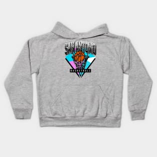 San Antonio Basketball 90s Throwback Kids Hoodie